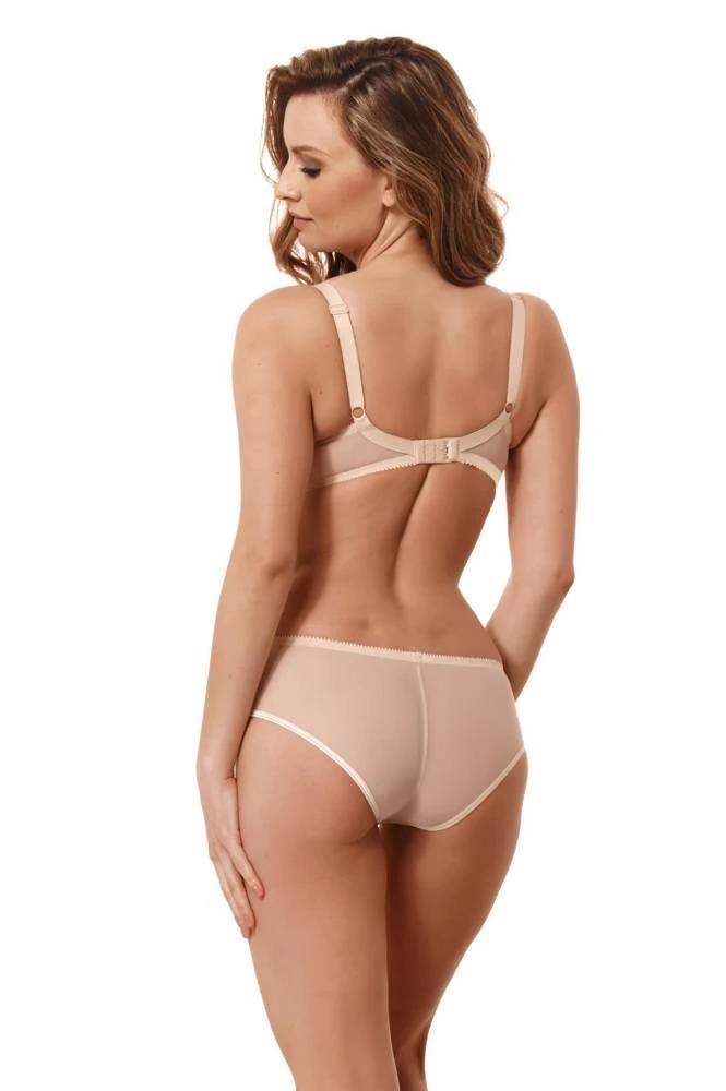 Sheer See Through Full Figure Bra Venice Beige by Kostar Lingerie