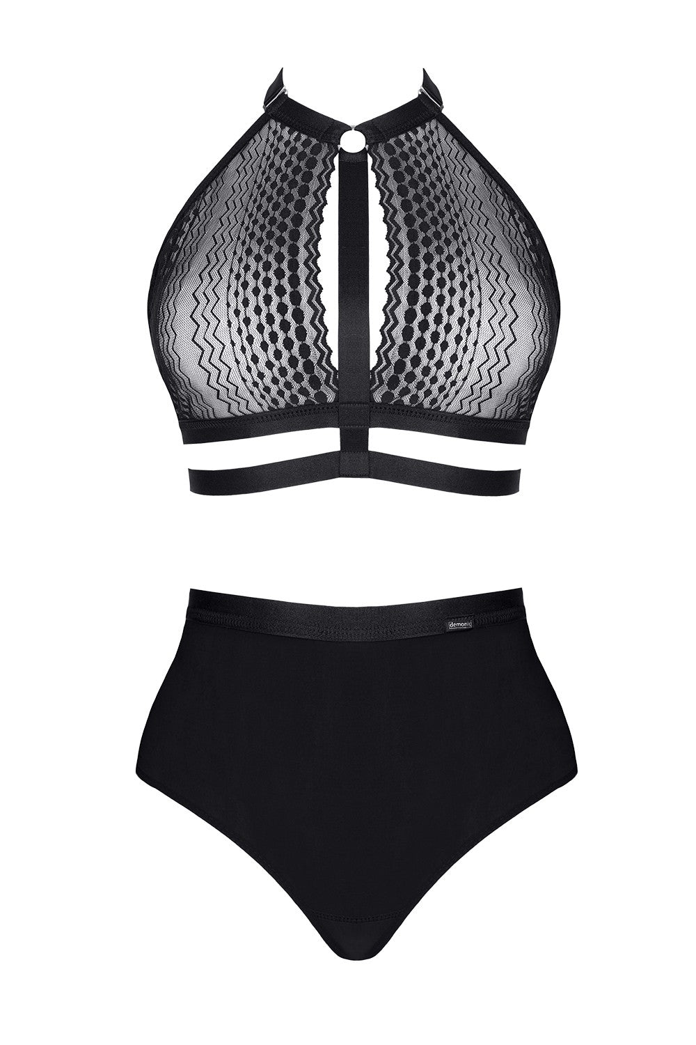 Demoniq Paloma Sheer Lace Bra & High Waist Shorts