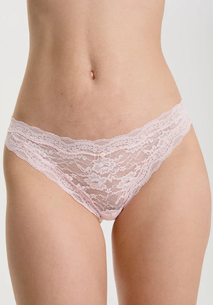 Soft Mesh Lace Bikini Blush Rosette Pink-0