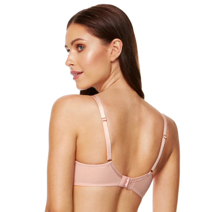 Gorteks Mable Pink See-Through Embroidery Balconette Bra
