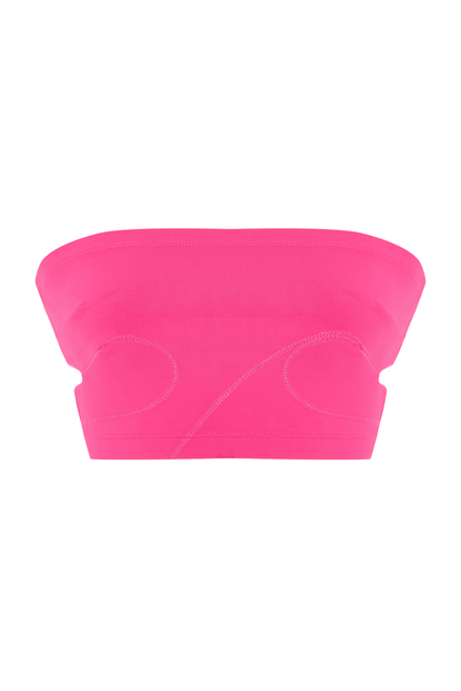 JENDUE Soline Crop - Seamless Strapless Bandeau Top