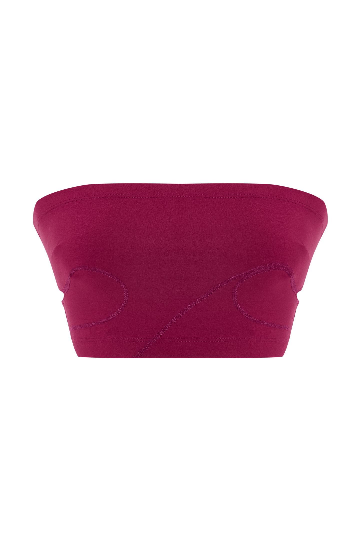 JENDUE Soline Crop - Seamless Strapless Bandeau Top