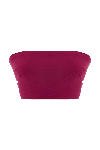 JENDUE Soline Crop - Seamless Strapless Bandeau Top