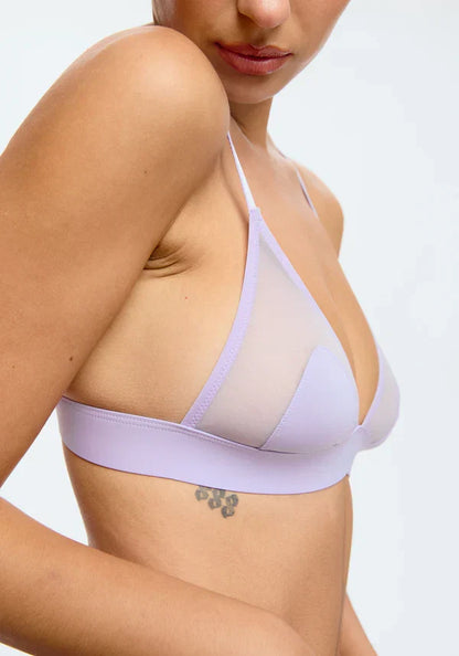 Blush Caché Lilac Stretch Mesh Cheeky Bralette