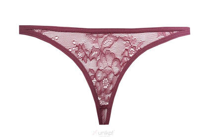 Sheer Mesh Lace Thong Panty Caro by Unikat Lingerie