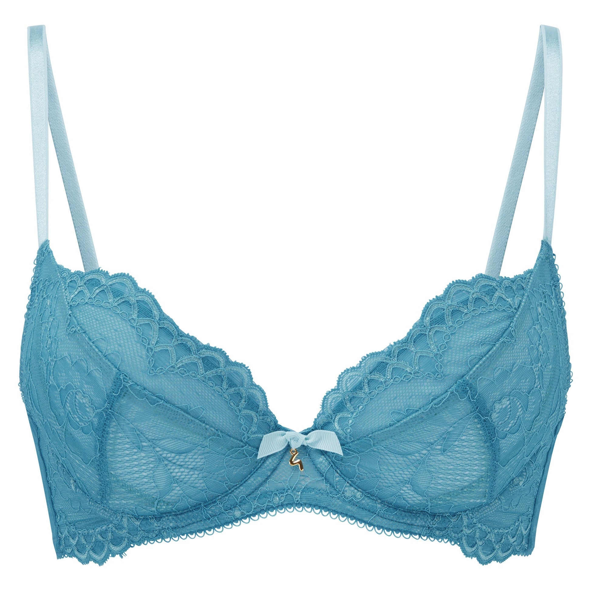 Gossard Superboost Lace Ocean Blue Plunge Bra-4