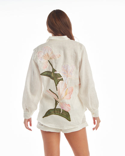 Floral shirt white