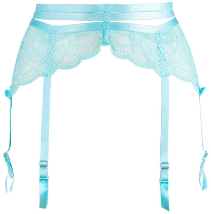 Axami Allure Blue Floral Lace Garter Belt-4