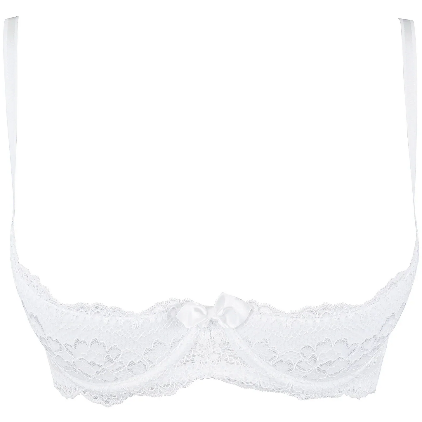 Axami Love Cave White Open Cup Lace Bra-4