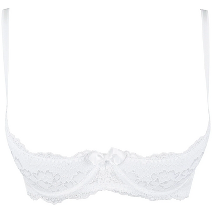 Axami Love Cave White Open Cup Lace Bra-4