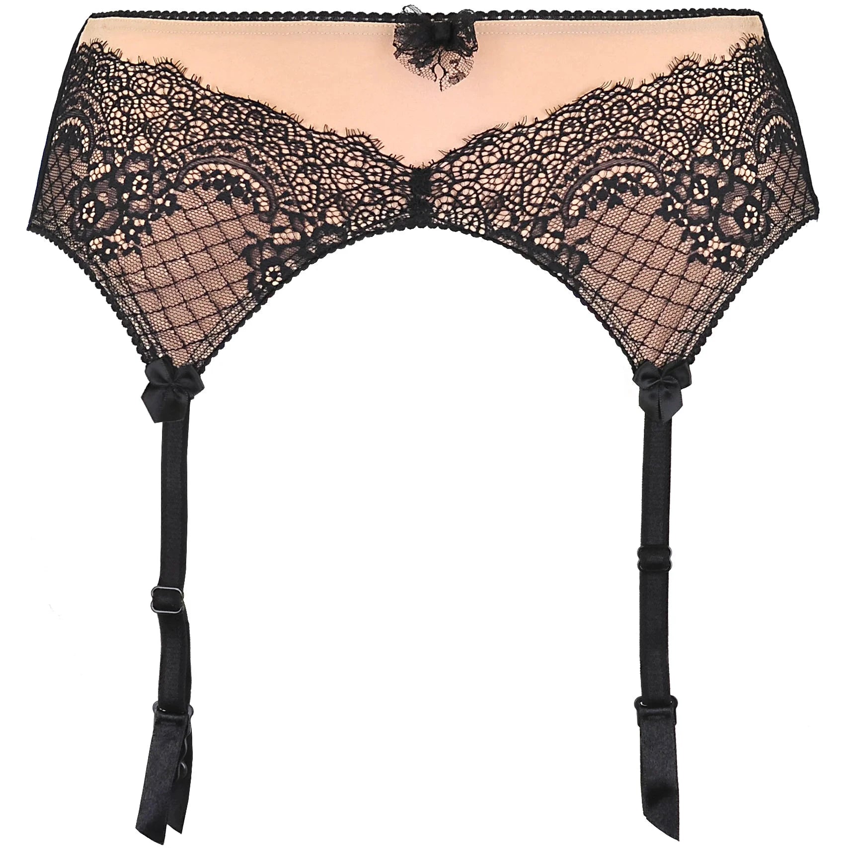 Soft Lace Garter Belt Axami Peep Show by Axami Lingerie