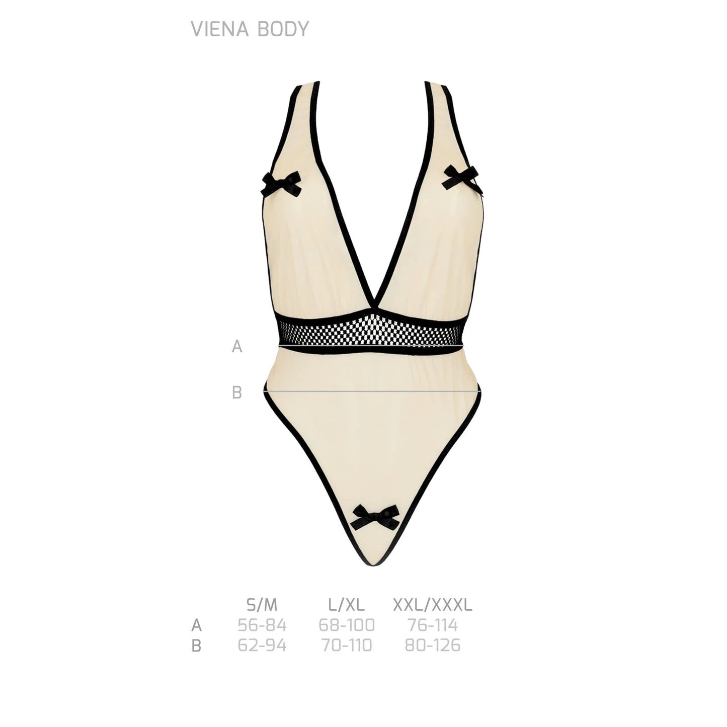 Sheer Mesh Deep V - Neck Bodysuit Passion Viena - Ansley Effect