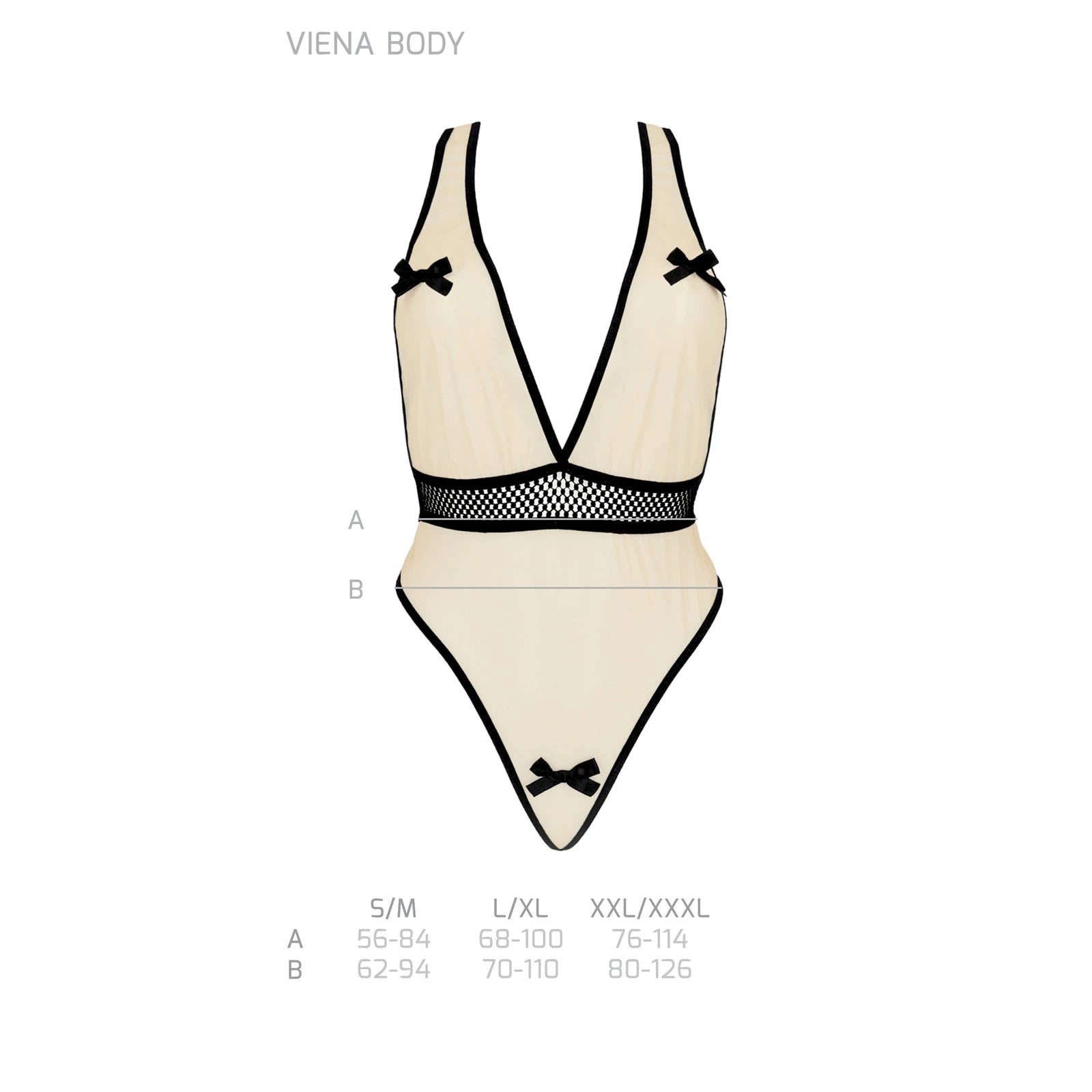 Sheer Mesh Deep V - Neck Bodysuit Passion Viena - Ansley Effect