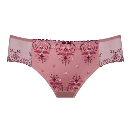Samanta Viola Rose Sheer Mesh Tulle Embroidered Brief Panty