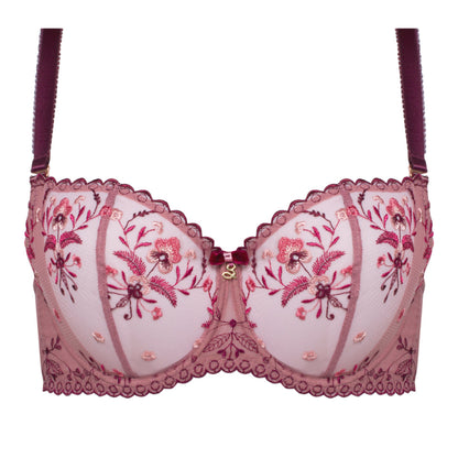 Genevieve Lustre Embroidered Lace Balconette Bra