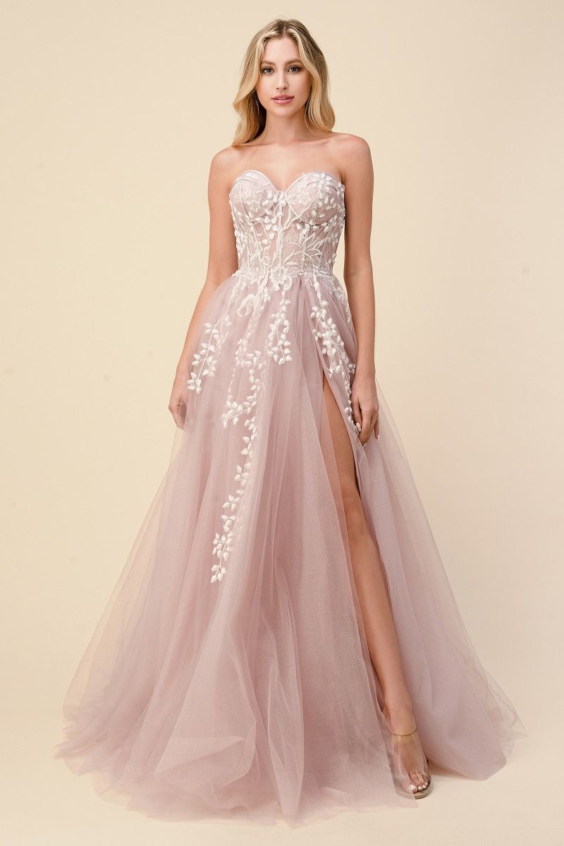 Angelonia Diamond Glitter Corset Gown