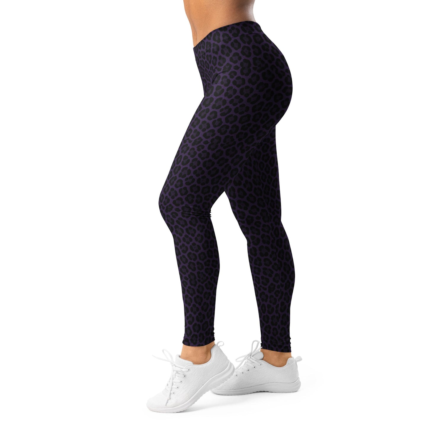 Purple Panther Print Leggings