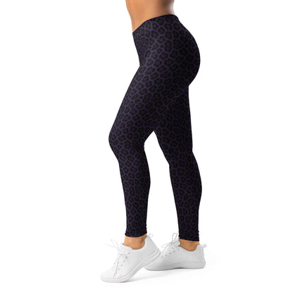 Purple Panther Print Leggings