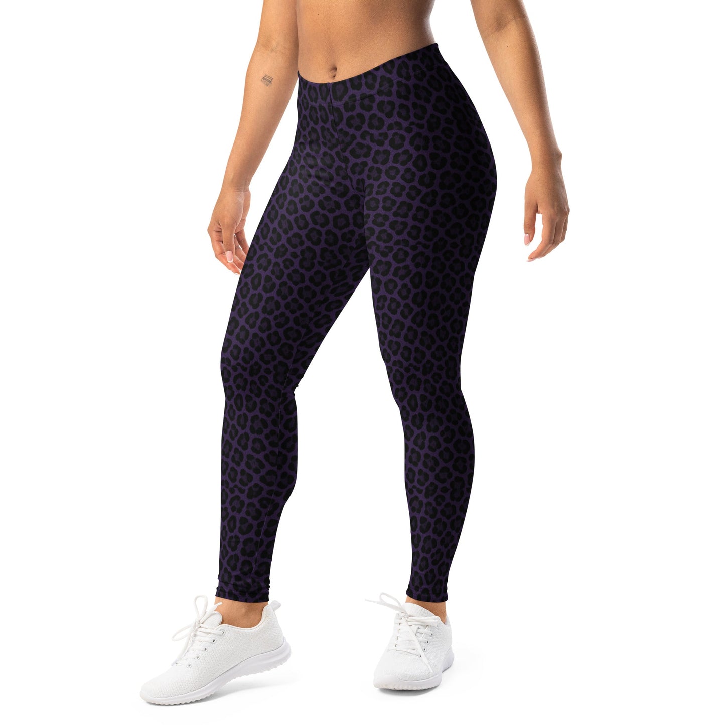 Purple Panther Print Leggings