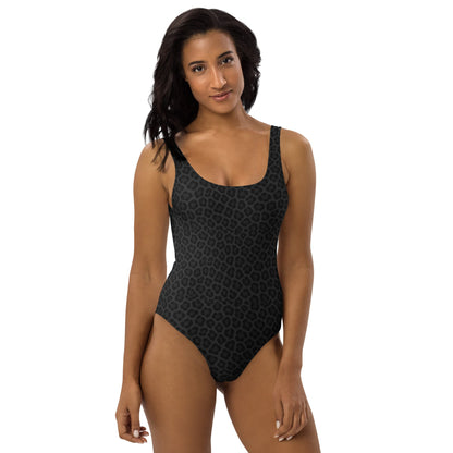 Black Panther Print One-Piece Swimsuit