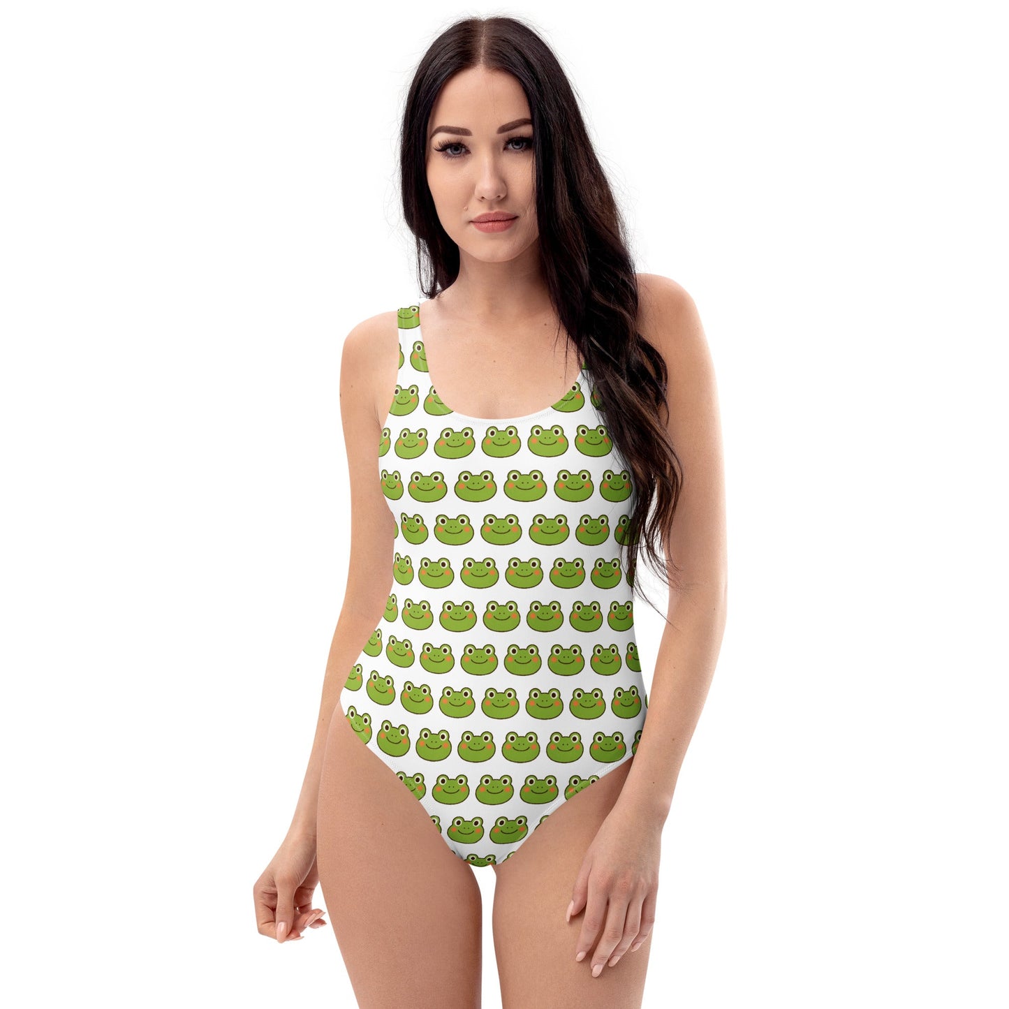Frog Print One-Piece Swimsuit