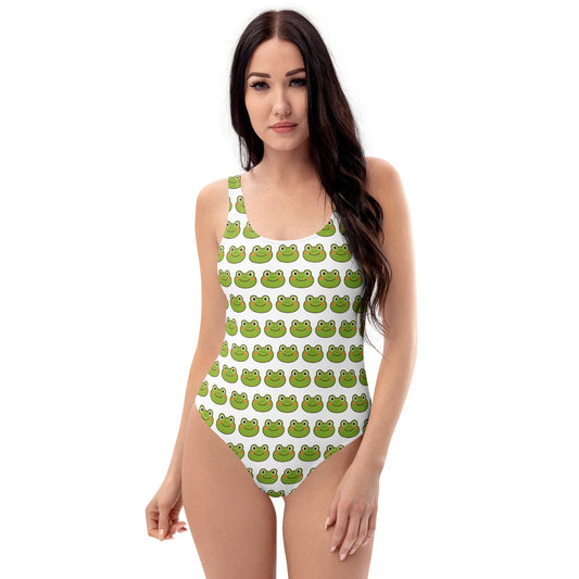 Frog Print One-Piece Swimsuit