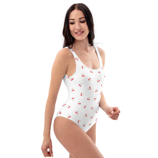 Cherry Print One-Piece Swimsuit