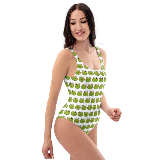 Frog Print One-Piece Swimsuit