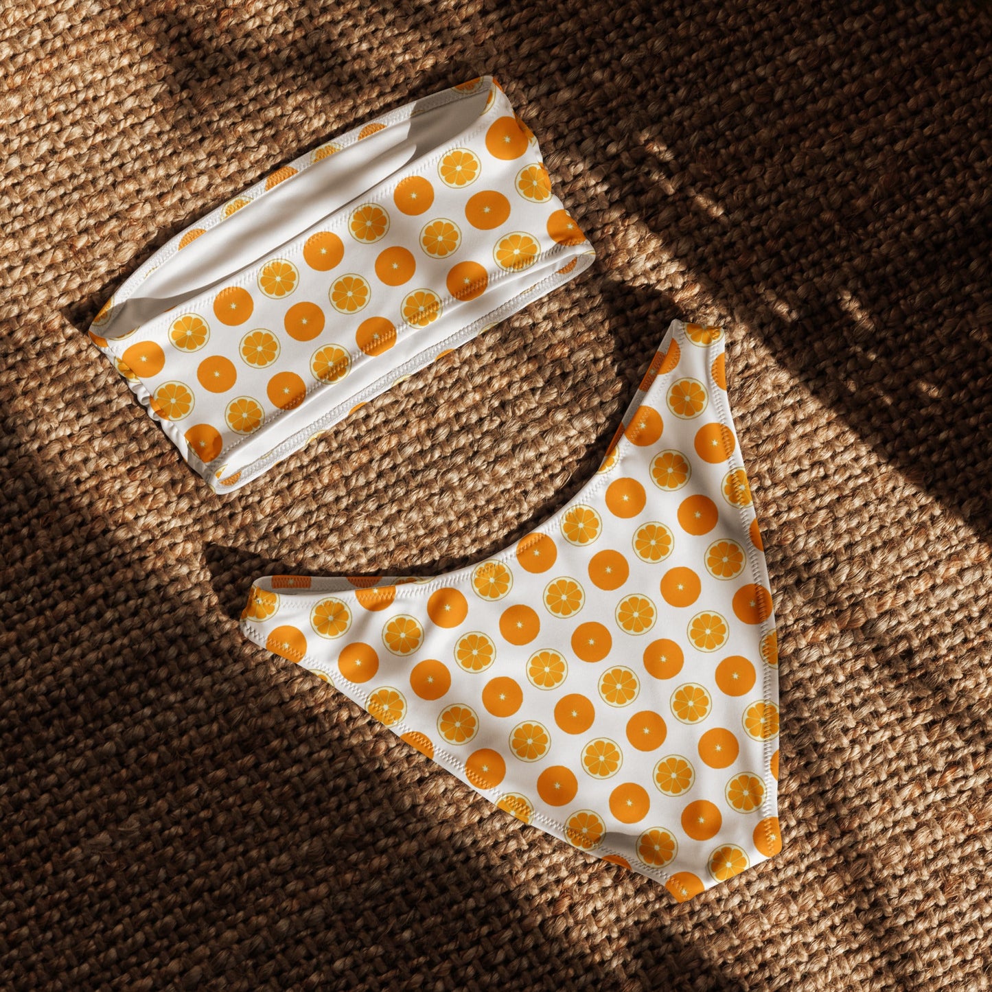 Orange Slices Recycled Bandeau Bikini Set