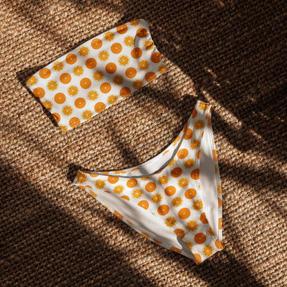 Orange Slices Recycled Bandeau Bikini Set