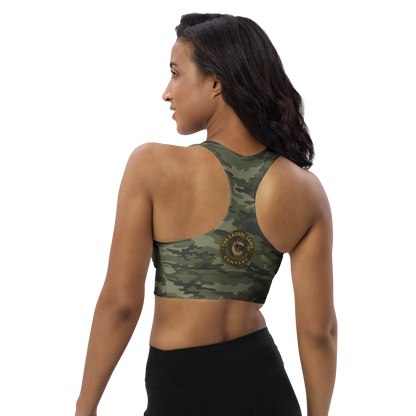 The Casual Camo Company Longline Sports Bra by K-LINE GEAR LLC