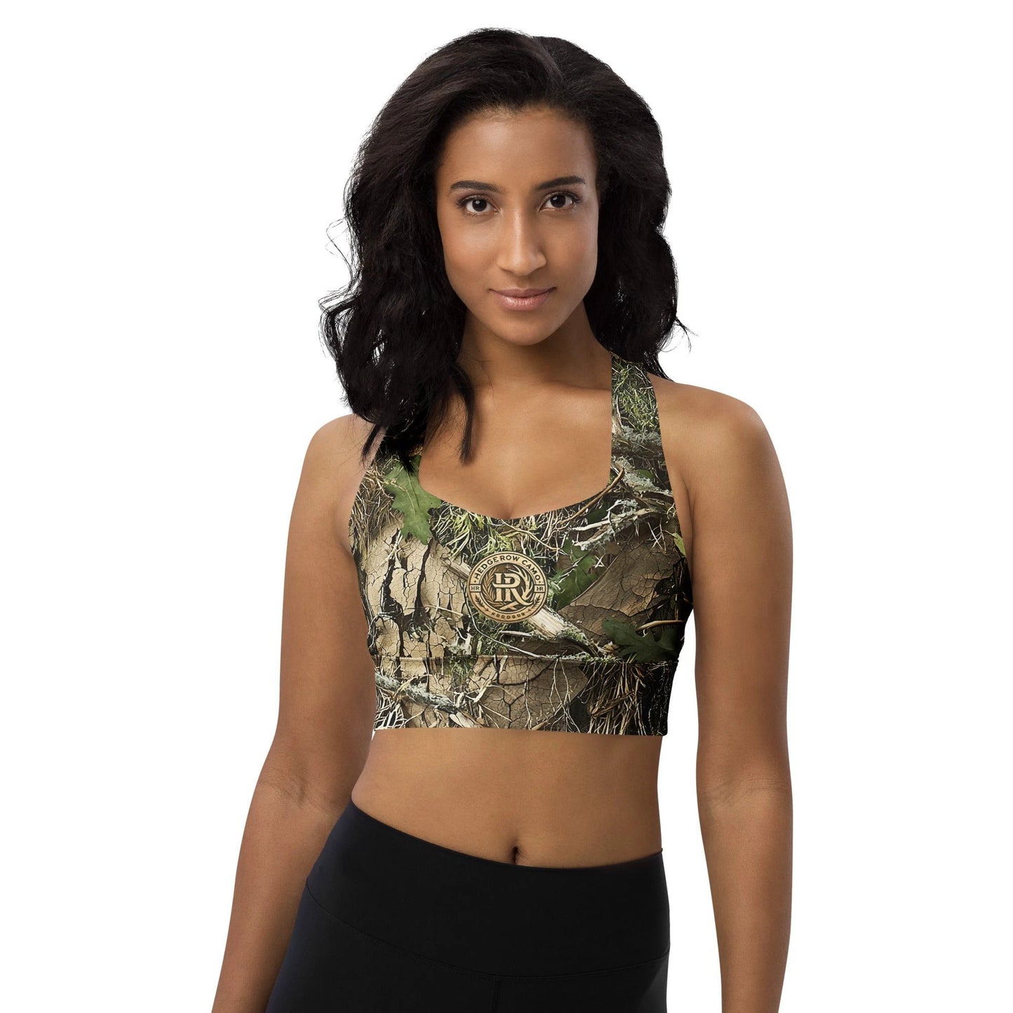 HedgeRow Camo Longline Sports Bra by K-LINE GEAR LLC