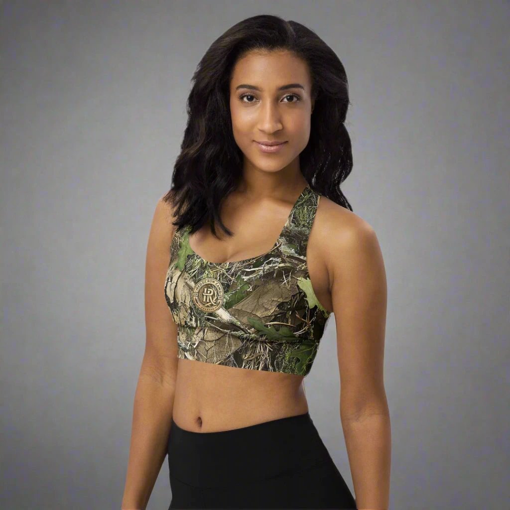 HedgeRow Camo Longline Sports Bra by K-LINE GEAR LLC
