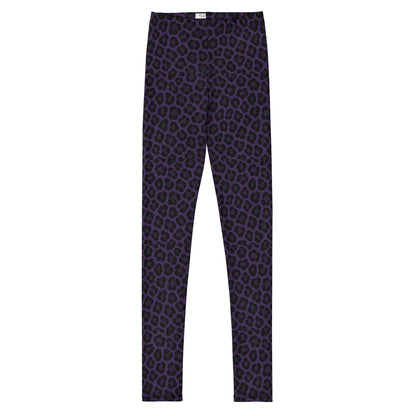 Purple Panther Print Youth Leggings