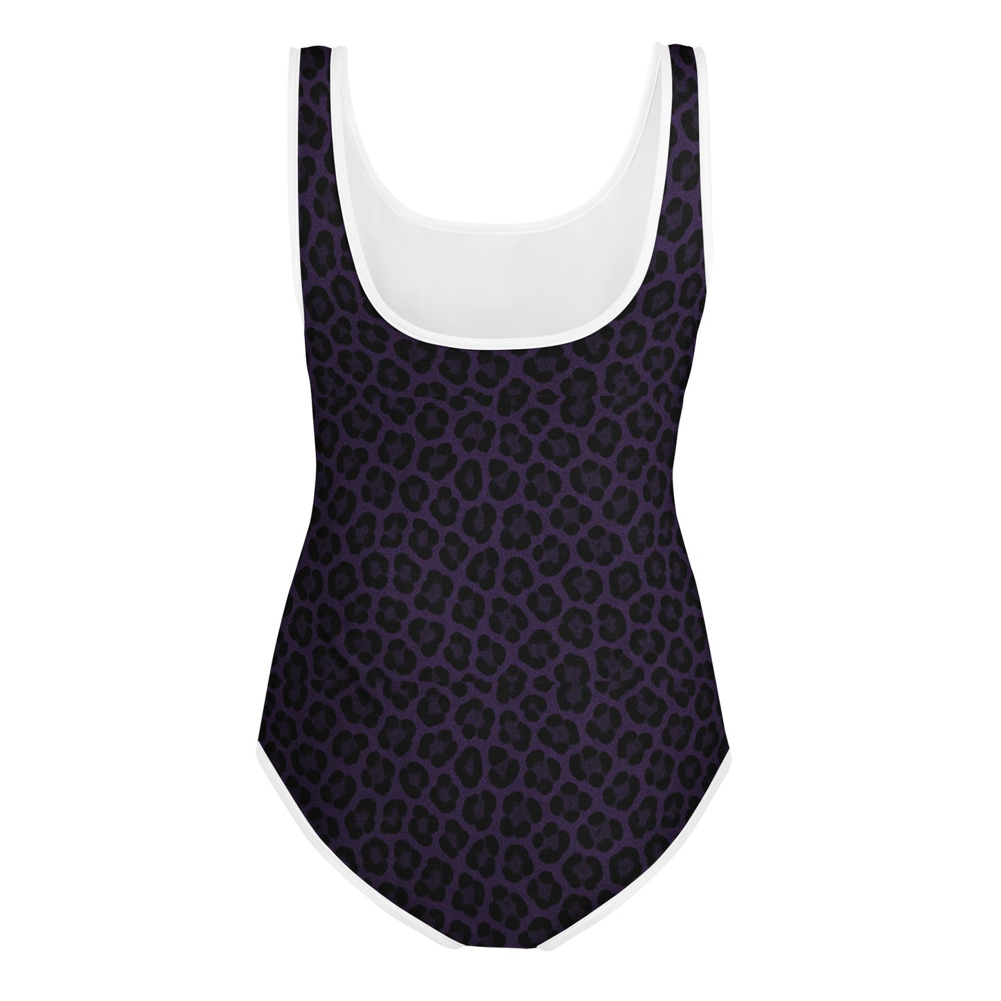Purple Panther Print One-Piece Youth Swimsuit