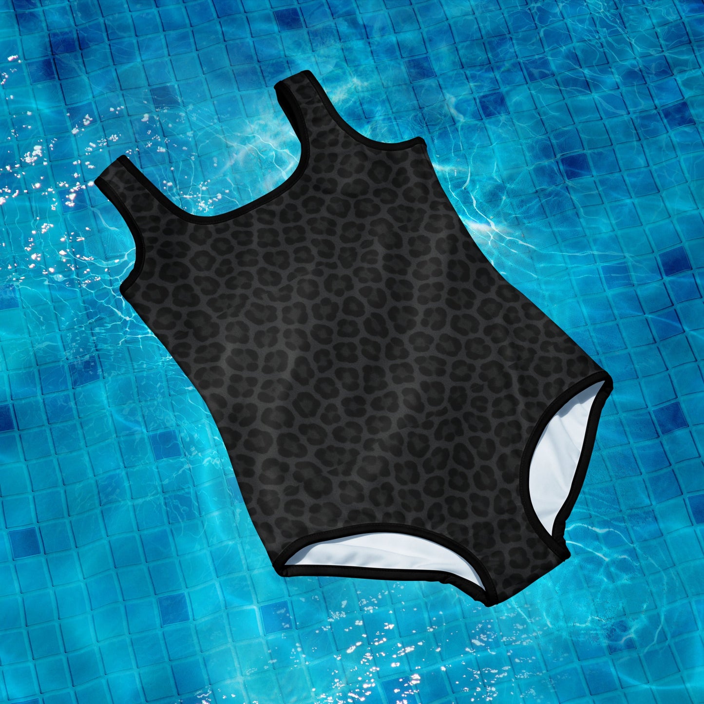 Black Panther Print One-Piece Youth Swimsuit