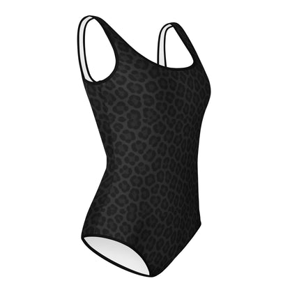 Black Panther Print One-Piece Youth Swimsuit
