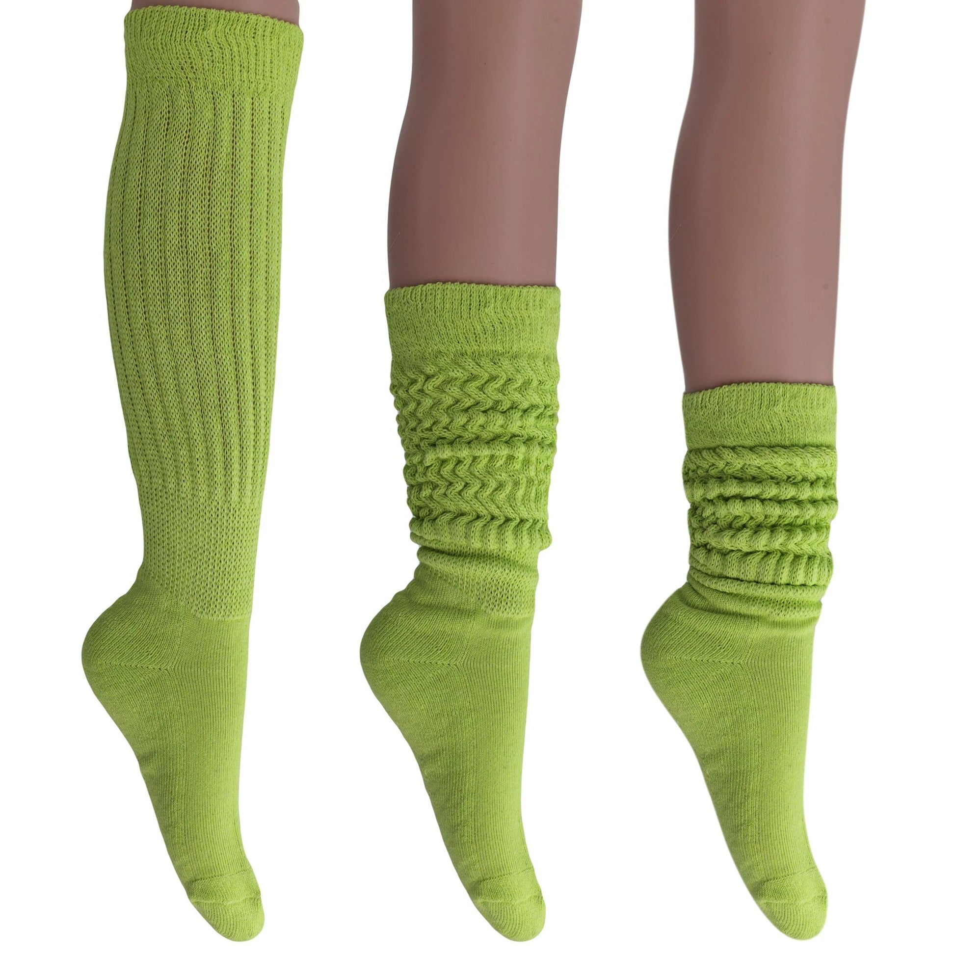 Women's Extra Long Heavy Slouch Cotton Socks – 3 Pairs, Size 9-11 by AWS/American Made