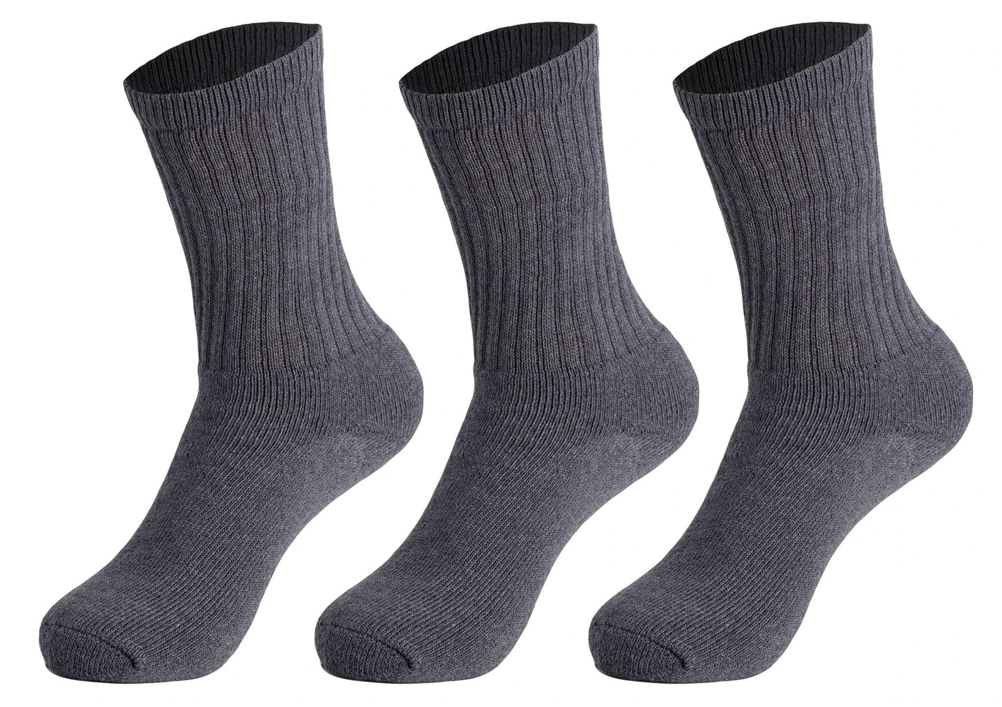 3 Pairs Cotton Crew Socks for Women – Soft, Breathable & Cushioned Athletic Sport Socks, Size 9-11 by AWS/American Made