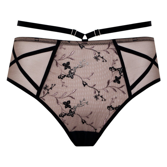 Transparent Tulle Embroidered Bikini Panty Antinea