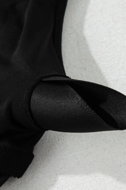 Side Tied Waist Square Neck Adjustable Straps A-line One Piece Swim Dress by Trendsi