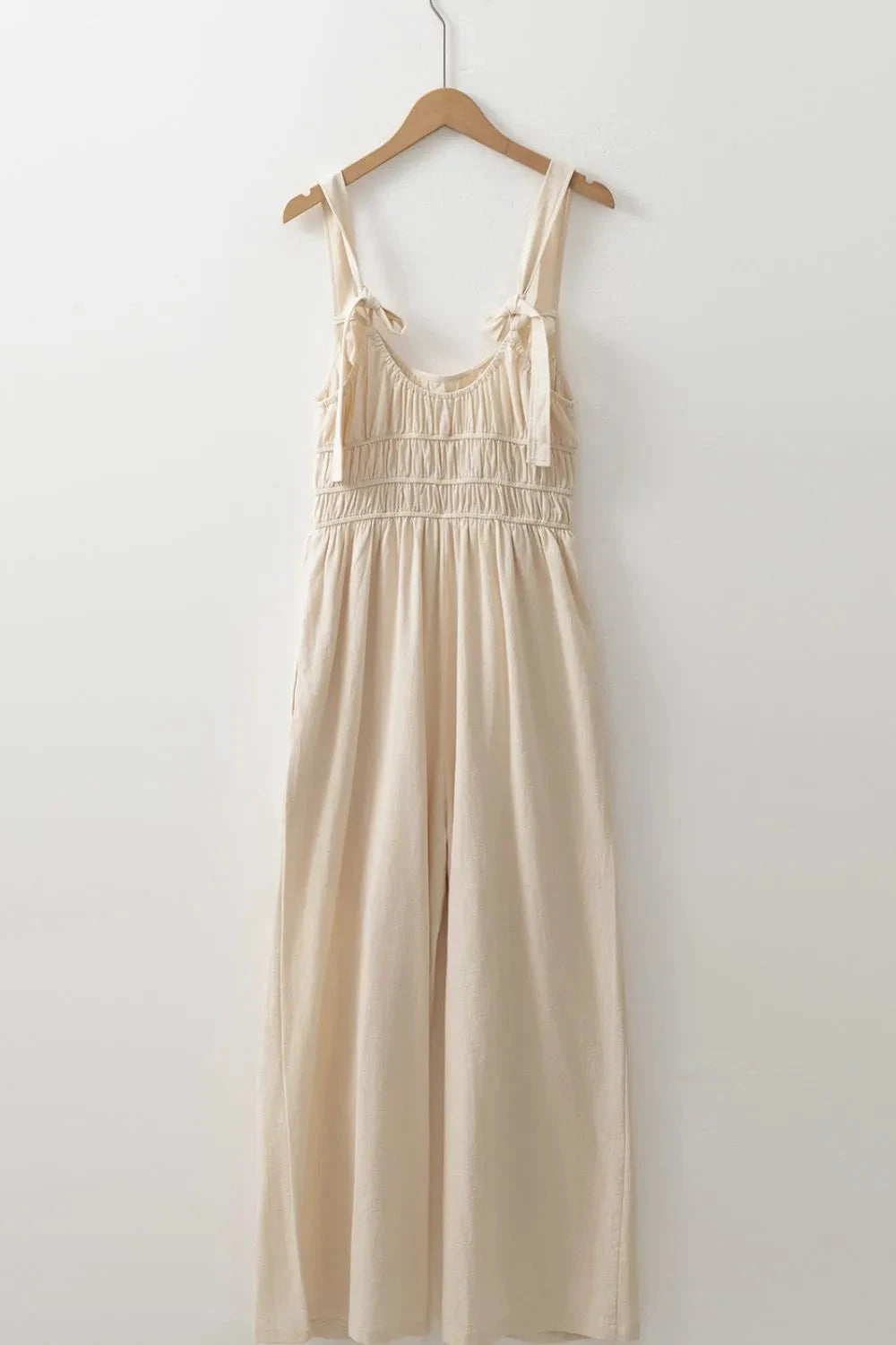 Ruched Sleeveless Wide Leg Jumpsuit by Trendsi