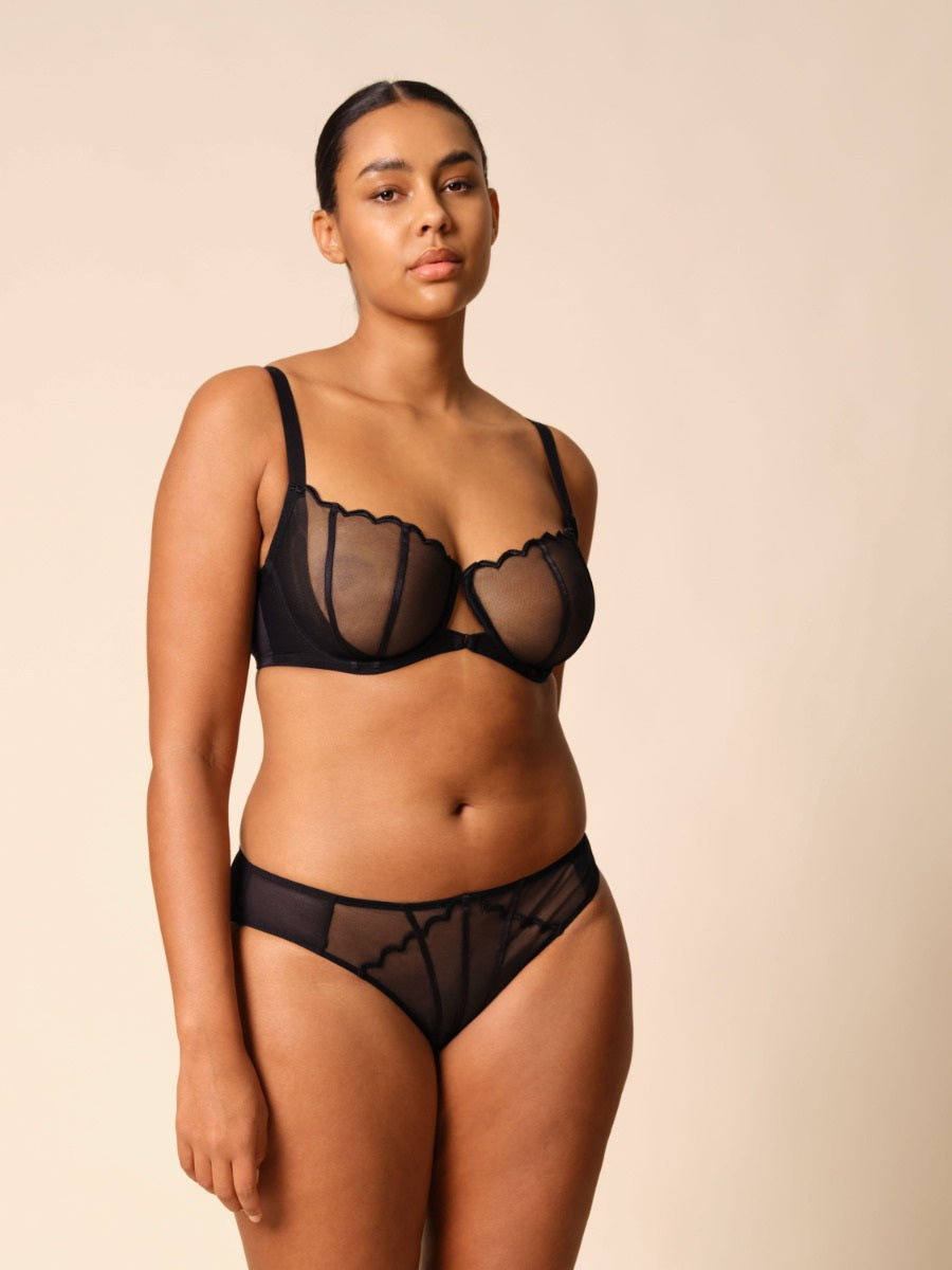 Gossard Obsession Black Sheer Unpadded Balconette Bra
