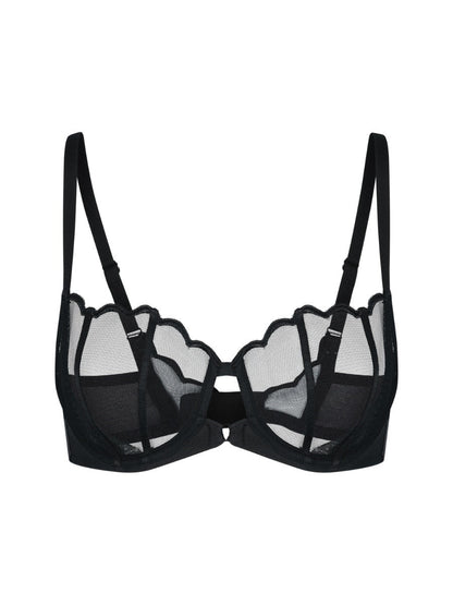 Gossard Obsession Black Sheer Unpadded Balconette Bra