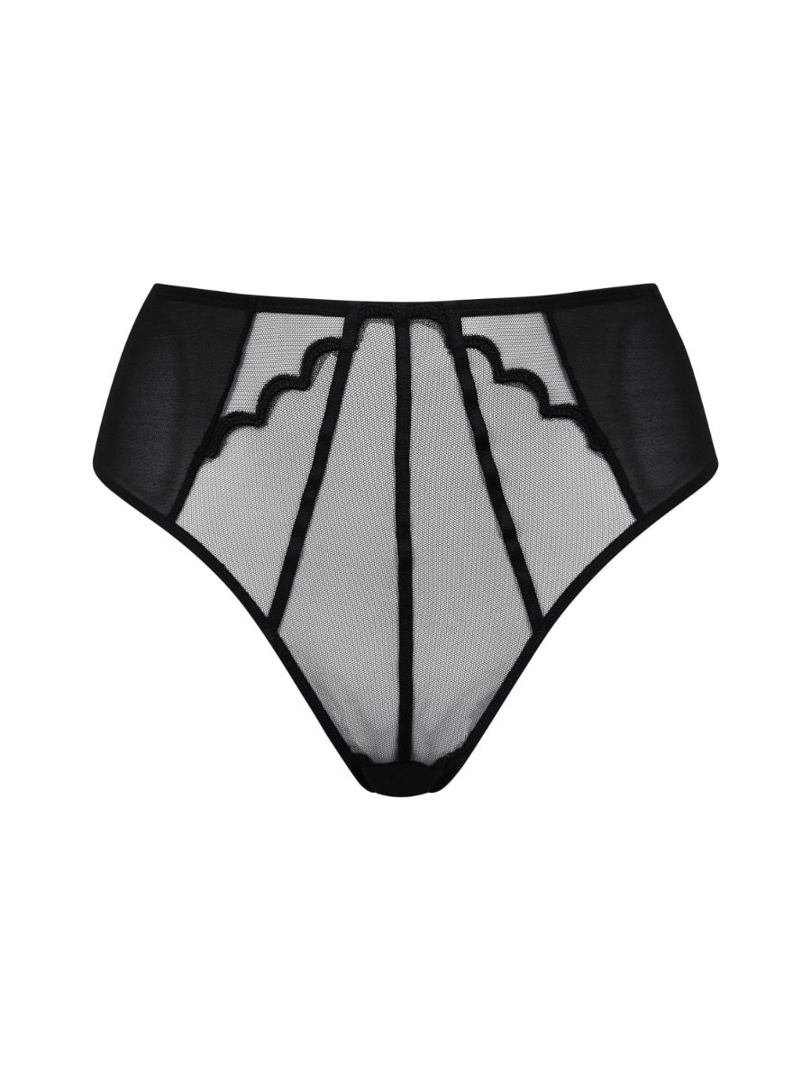 Gossard Obsession Black Sheer Deep Brief Panty