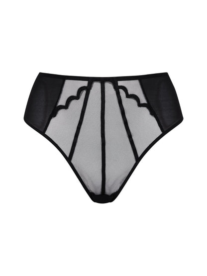 Gossard Obsession Black Sheer Deep Brief Panty