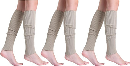 Leg Warmers for Women 3 Pairs Soft Slouchy Retro Knee-High or Scrunched Down Warm and Breathable-0