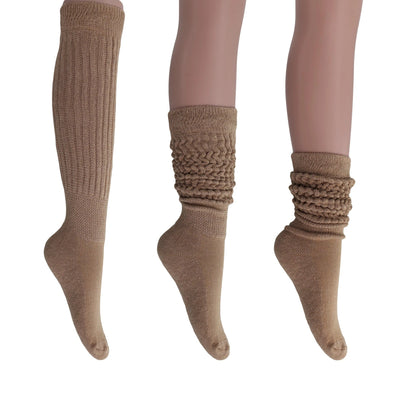 Women's Extra Long Heavy Slouch Cotton Socks – 3 Pairs, Size 9-11 by AWS/American Made