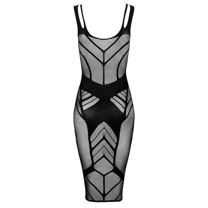 Obsessive Flirtatious Curves Black Dress