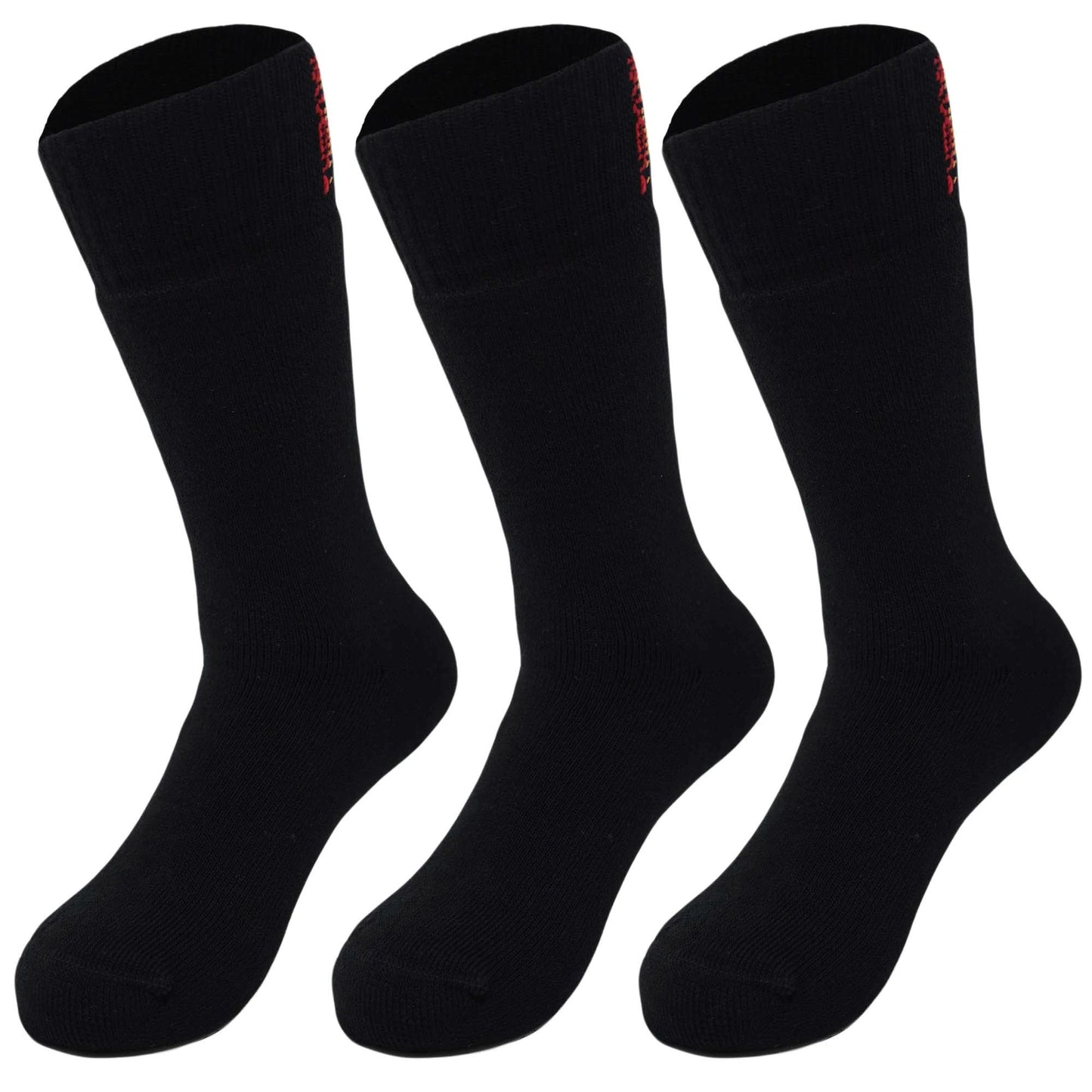 Winter Socks for Men 3 Pairs, Seamless Toe Reinforced Heel Shoe Size 8-11.5 by AWS/American Made